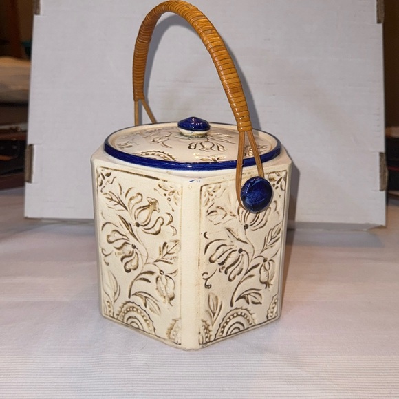 Antique Majolica Japanese biscuit jar ,1920-30’s RARE 🐈‍⬛ 303 - Picture 2 of 8